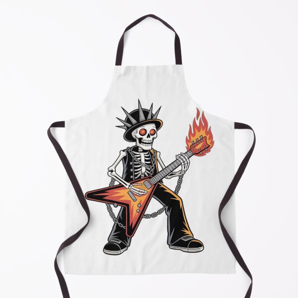 Item preview, Flaming Punk Skeleton Guitarist – Heavy Metal Rock Art designed and sold by Fadi Alyaldani.