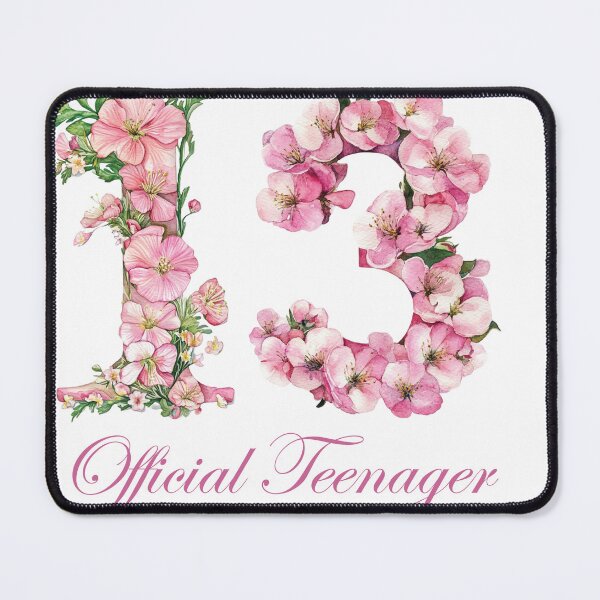 Item preview, 13 Official Teenager Floral Birthday Design | Cute Pink Teen Girl Gift designed and sold by Raygunes.