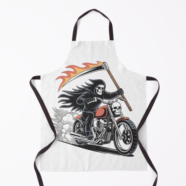 Item preview, Hell Rider Reaper – Flaming Scythe Motorcycle Art designed and sold by Fadi Alyaldani.