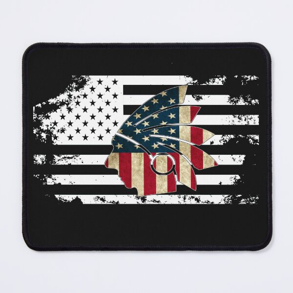 Item preview, Native American Warrior and USA Flag stressed design for Birthday designed and sold by erozzz.