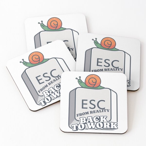 Item preview, ESC Reality - Slow Worker Snail Sticker designed and sold by The Silly Grumpy Society.