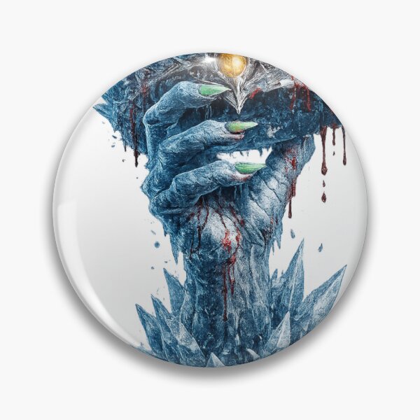 Item preview, Ice King Hand – Frozen Hand Holding a Bloodstained Ice Crown designed and sold by BoldLineDesign.