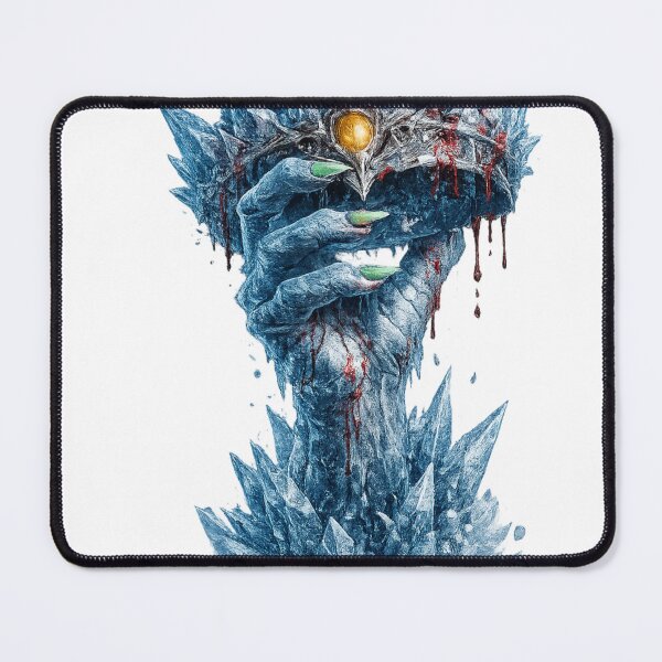 Item preview, Ice King Hand – Frozen Hand Holding a Bloodstained Ice Crown designed and sold by BoldLineDesign.