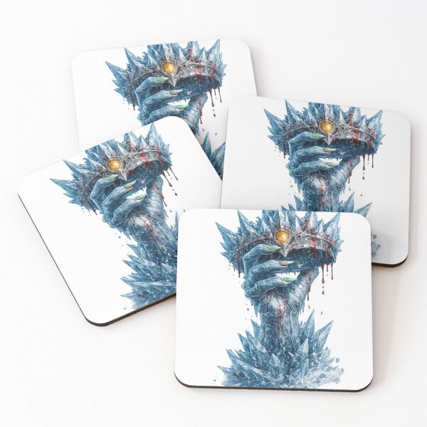 Item preview, Ice King Hand – Frozen Hand Holding a Bloodstained Ice Crown designed and sold by BoldLineDesign.