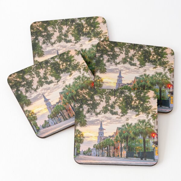 Item preview, Charleston South Carolina Palm Trees Sunset Historic designed and sold by SofiaStutio.