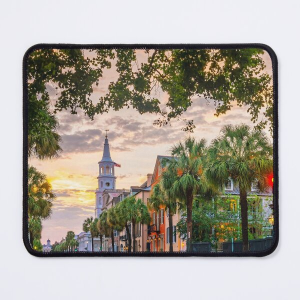 Item preview, Charleston South Carolina Palm Trees Sunset Historic designed and sold by SofiaStutio.