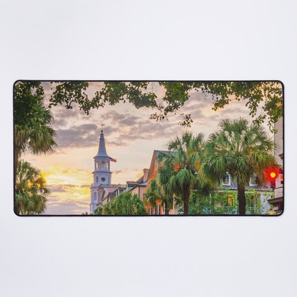 Item preview, Charleston South Carolina Palm Trees Sunset Historic designed and sold by SofiaStutio.