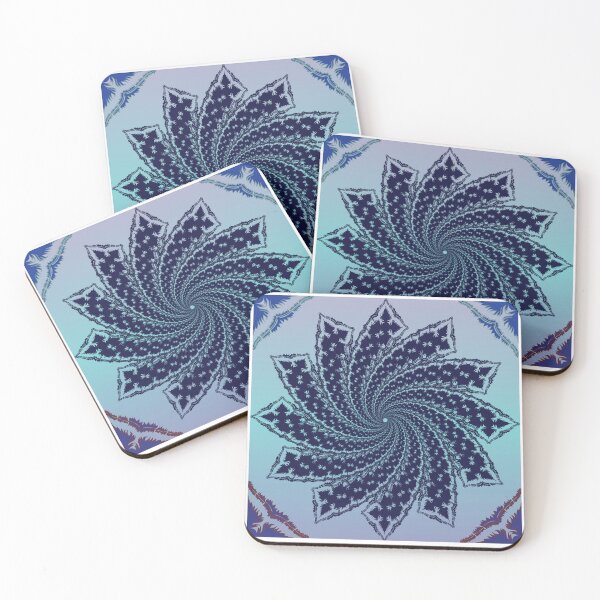 Artikelvorschau, Blaues Spiralmandala der Ruhe, Klarheit und Ausgeglichenheit entworfen und verkauft von OIL Pattern Design .