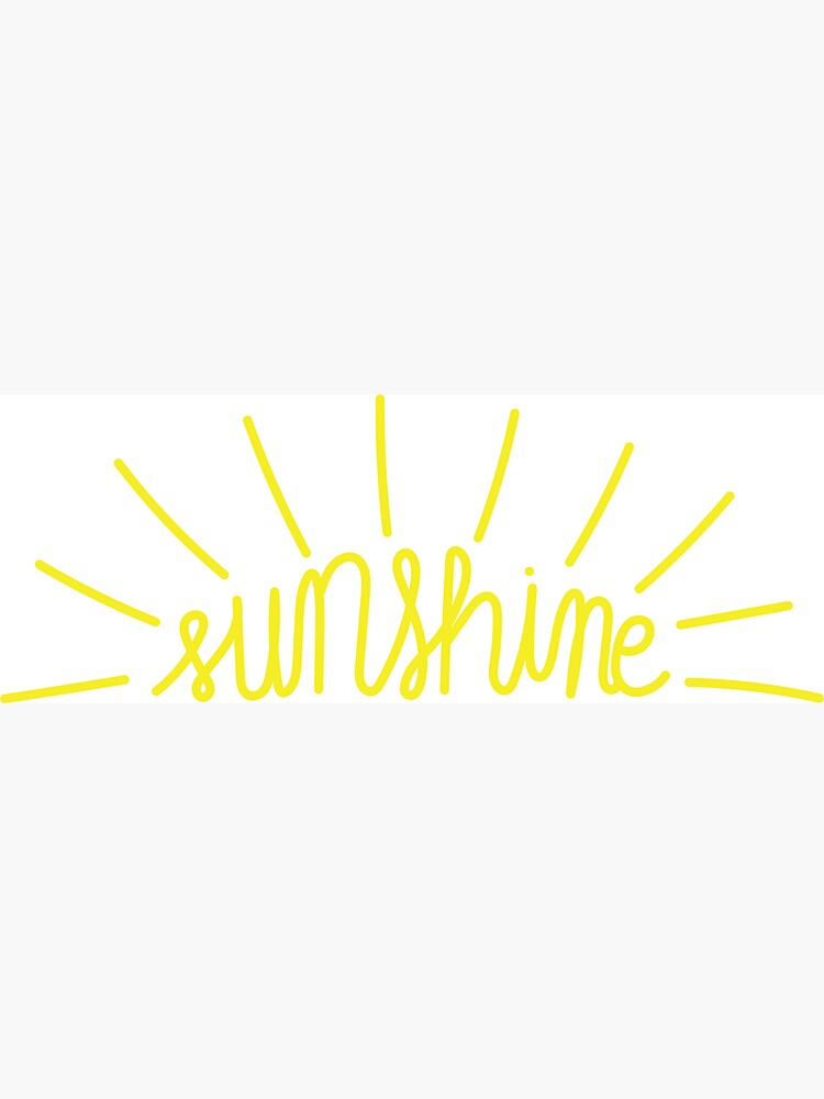 Sunshine Sticker By Maryholguin Redbubble