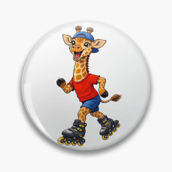 Item preview, Rollerblading Giraffe designed and sold by TenderPawStudio.