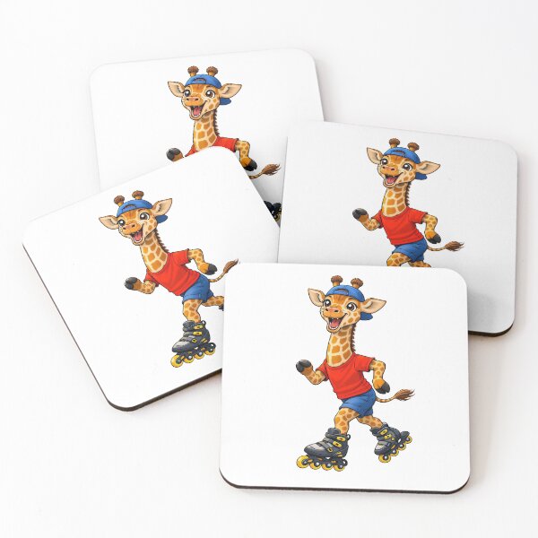 Item preview, Rollerblading Giraffe designed and sold by TenderPawStudio.
