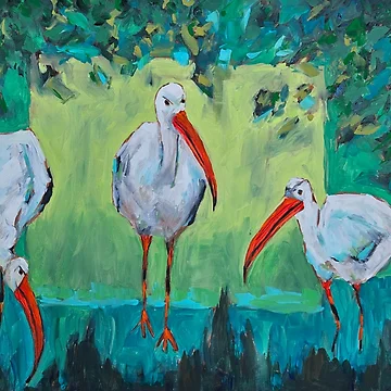 Artwork thumbnail, Three Ibis  by RudyYoder