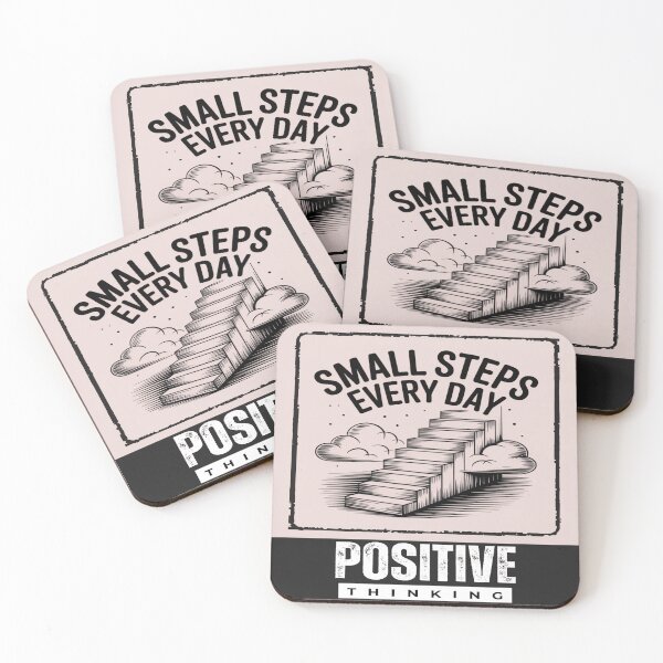Item preview, Small Steps Every Day Minimal Motivation Typography designed and sold by HKCFashion.
