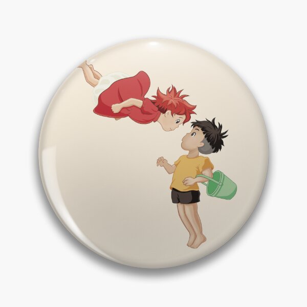 Item preview, Ponyo on the Cliff – Ponyo and Sôsuke designed and sold by madebymirabelle.
