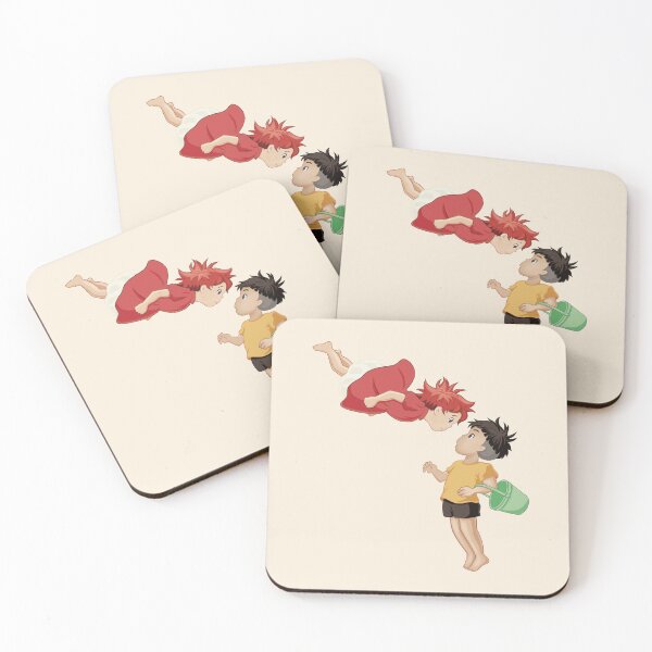 Item preview, Ponyo on the Cliff – Ponyo and Sôsuke designed and sold by madebymirabelle.