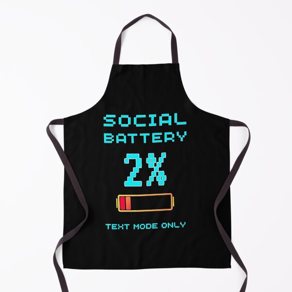 Item preview, Social Battery 2% Text Mode Only — Funny Introvert Gamer Gift — Low Energy designed and sold by Retro Gamer Gifts.