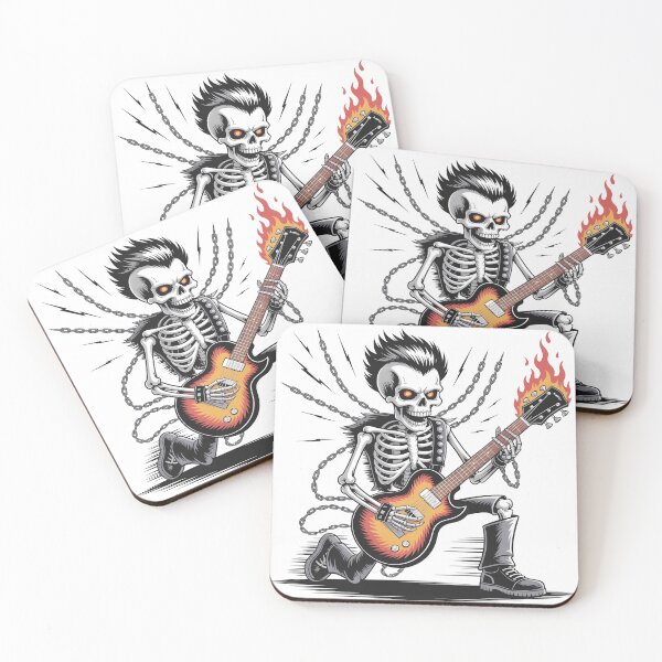 Item preview, Punk Rock Skeleton Guitarist – Rebel Gothic Rock Art designed and sold by Fadi Alyaldani.