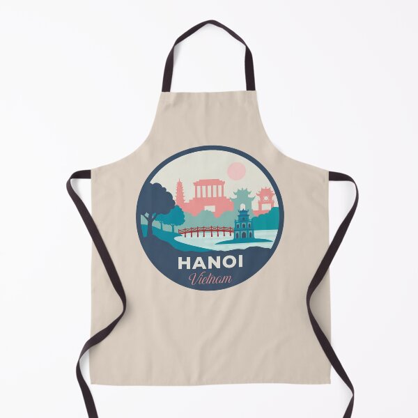 Item preview, Hanoi Vietnam Travel Badge Illustration, Iconic Landmarks and Lotus Flowers designed and sold by InvestingRoad.