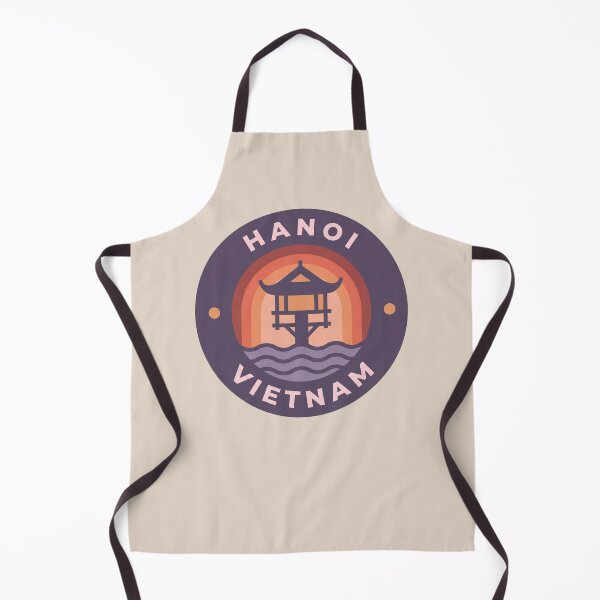 Item preview, Hanoi Vietnam Travel Badge Illustration, Iconic Landmarks and Lotus Flowers designed and sold by InvestingRoad.