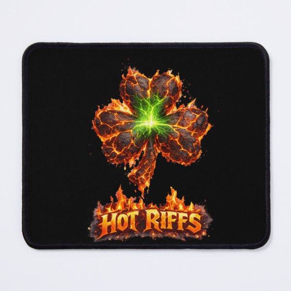 Item preview, Hot Riffs – Fiery Shamrock Rock Design designed and sold by PunchDrop.