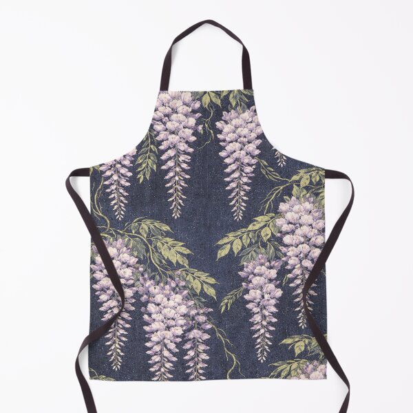 Item preview, Vintage Japanese Woodblock Wisteria Pattern (Fuji) – Indigo Floral designed and sold by Planthem.