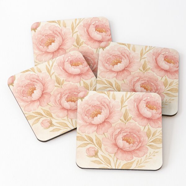 Item preview, Pale Pink Watercolor Peonies - Delicate Romantic Flower Bouquet for Spring, Vintage Wedding designed and sold by Lyvion design.