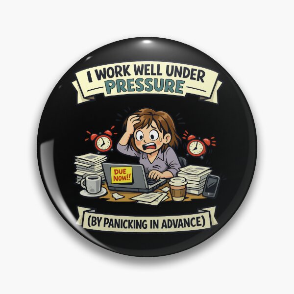 Item preview, I Work Well Under Pressure Panicking In Advance Funny Office Humor variant designed and sold by TeeTimeTreasure.