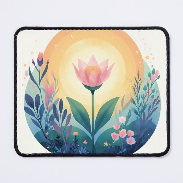 Item preview, Luminous Zen Bloom - Minimalist Lotus & Golden Sun designed and sold by Flow19.