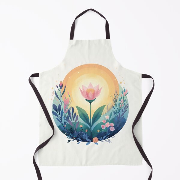 Item preview, Luminous Zen Bloom - Minimalist Lotus & Golden Sun designed and sold by Flow19.