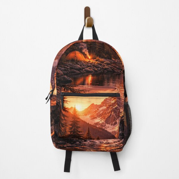 Item preview, Golden Wilderness · Mountain Landscape Art · Sunset Nature Scene designed and sold by DrizzyV.