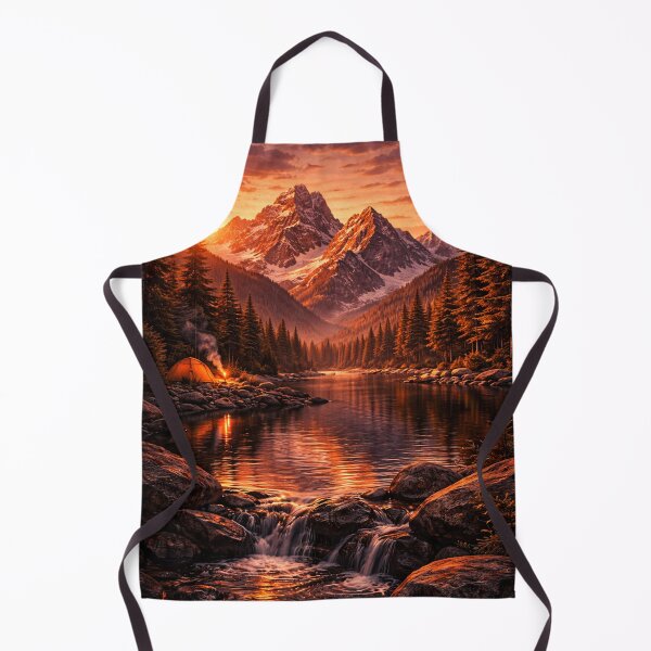 Item preview, Golden Wilderness · Mountain Landscape Art · Sunset Nature Scene designed and sold by DrizzyV.