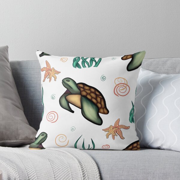 Item preview, Cute sea turtle and starfish underwater seamless pattern designed and sold by LYAN-STORE.