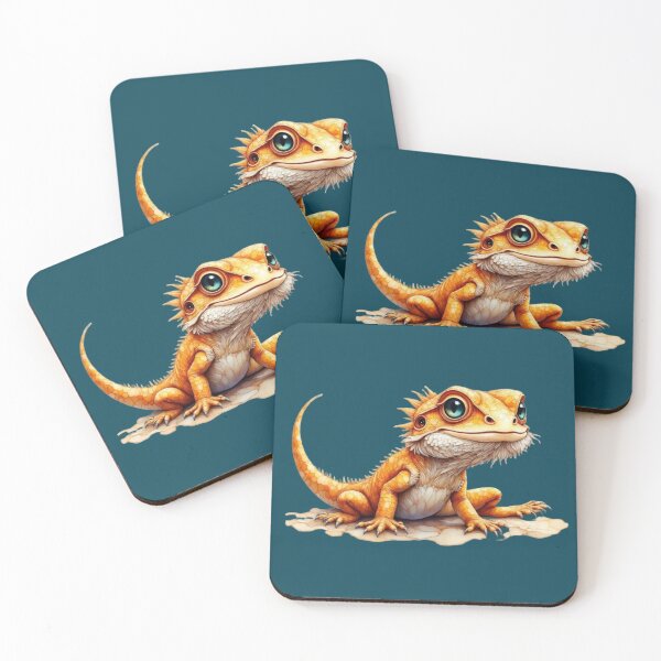 Item preview, Cute Bearded Dragon Art | Adorable Reptile Illustration Perfect for Stickers & Gifts | Kawaii Style designed and sold by Whimsical Art by Angela.