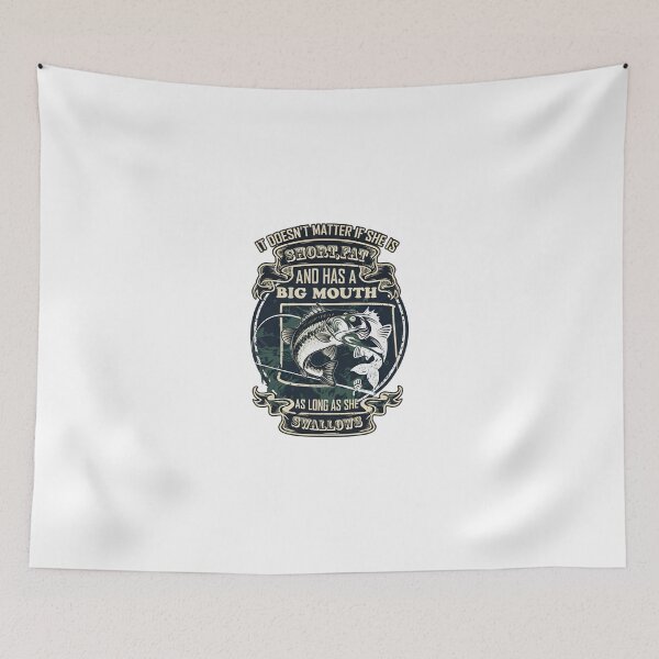 Item preview, Funny Dirty Fishing Quote - Big Mouth Bass Adult Humor Art designed and sold by Latikshop.