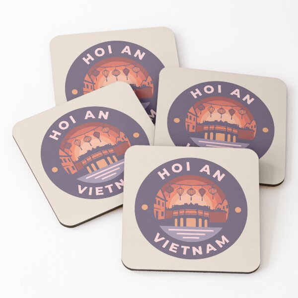 Item preview, Hoi An Vietnam Japanese Covered Bridge Badge, Ancient Town Landmark with Colorful Lanterns designed and sold by InvestingRoad.