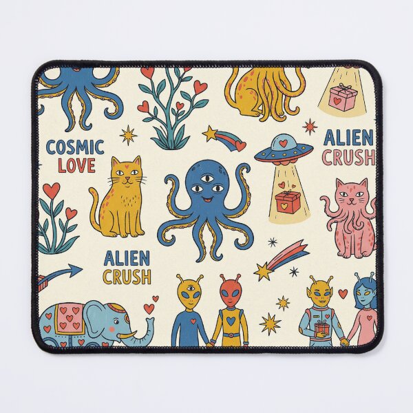 Item preview, Cosmic Love Alien Crush Mutant Cat Octopus Montage designed and sold by zzz888.