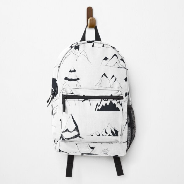 Item preview, Black and white abstract mountain peak sticker set designed and sold by LYAN-STORE.