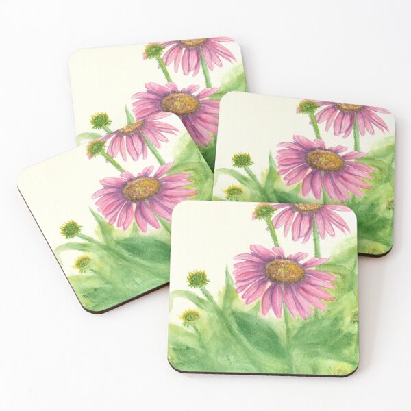 Item preview, Pink Coneflowers in Bloom designed and sold by Katherine Miller Art.
