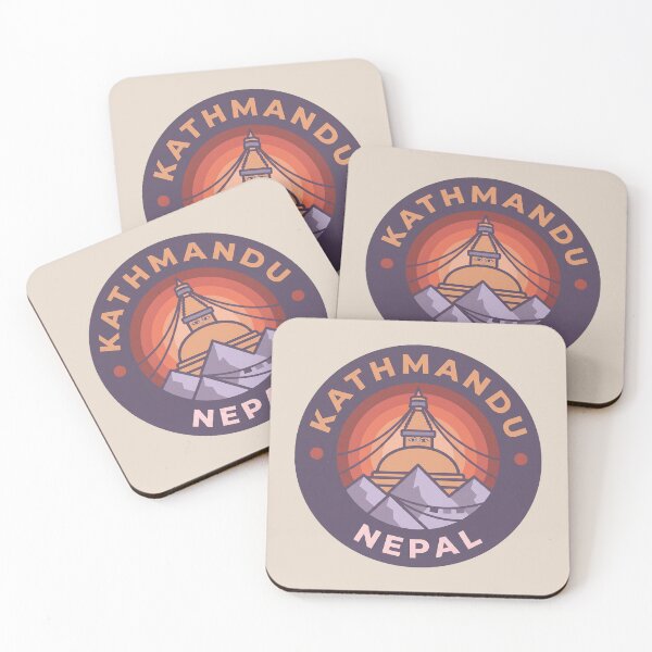 Item preview, Kathmandu Nepal Travel Badge Stupa And Himalayas Mountains designed and sold by InvestingRoad.