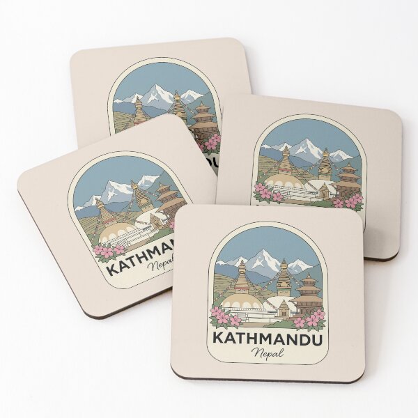 Item preview, Kathmandu Nepal Travel Badge Stupa And Himalayas Mountains designed and sold by InvestingRoad.