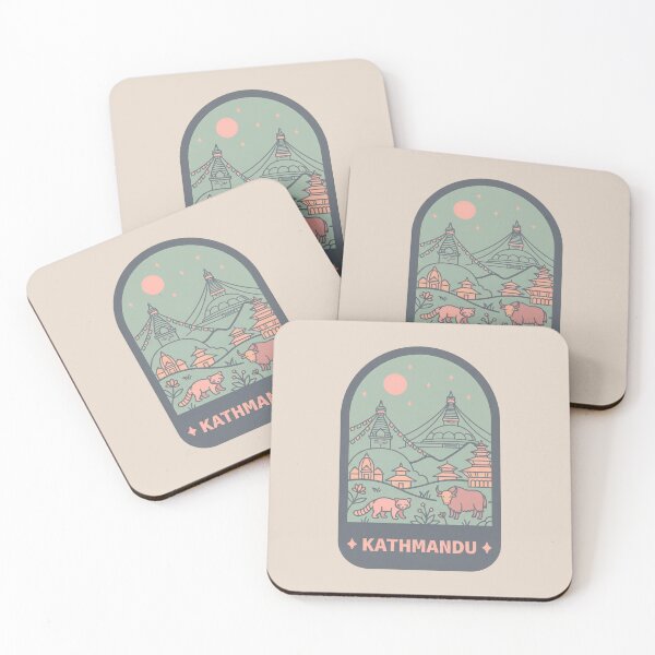 Item preview, Kathmandu Nepal Travel Badge Stupa And Himalayas Mountains designed and sold by InvestingRoad.