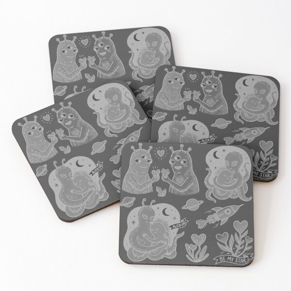 Item preview, Alien Love Be My Star Greyscale Cosmic Montage designed and sold by zzz888.