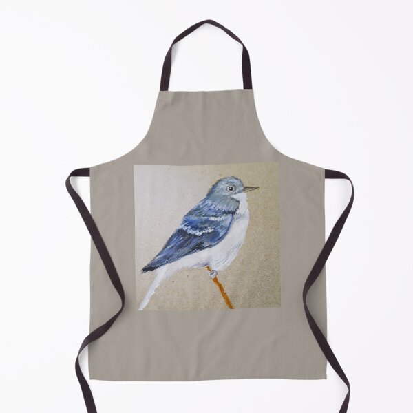 Item preview, Wild Bird Grasping Twig in Blue Gray and White Artwork designed and sold by ajoann.