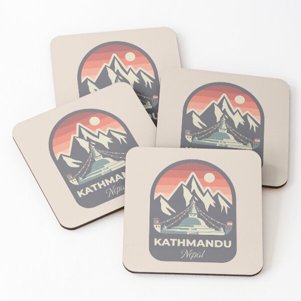 Item preview, Kathmandu Nepal Travel Badge Stupa And Himalayas Mountains designed and sold by InvestingRoad.