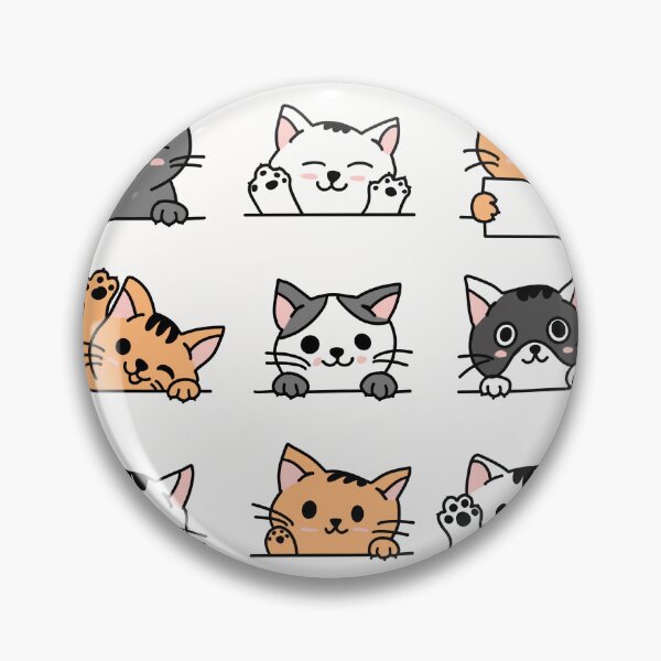Item preview, Cute kitten stickers with different emotions designed and sold by LYAN-STORE.