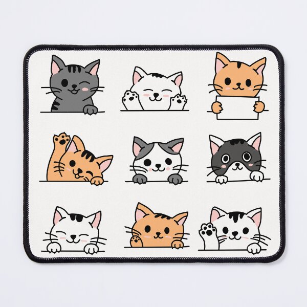 Item preview, Cute kitten stickers with different emotions designed and sold by LYAN-STORE.