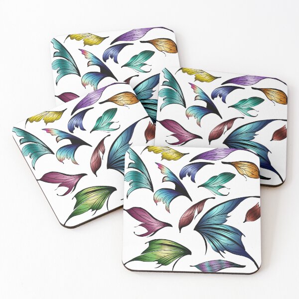 Item preview, Multicolored stickers with fairy and butterfly wings designed and sold by LYAN-STORE.