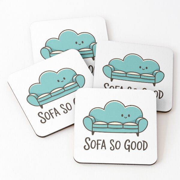 Item preview, Sofa So Good Cute Couch Pun Design designed and sold by MonkiFlipp.