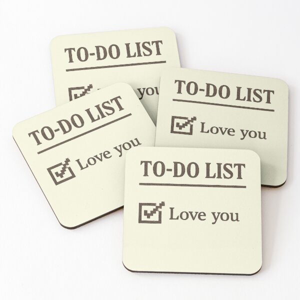Item preview, Pixel To-Do – Love You Checked designed and sold by VibeNationArt.