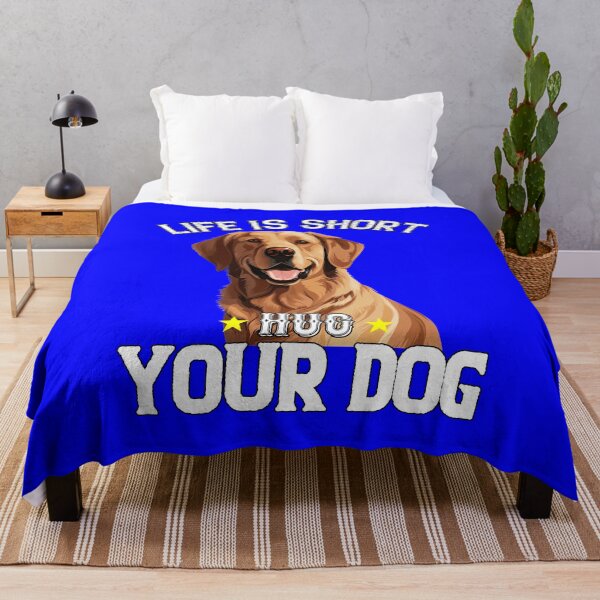 Item preview, Golden Retriever Owner Art Design Life Is Short Hug Your Dog designed and sold by fantasticdesign.